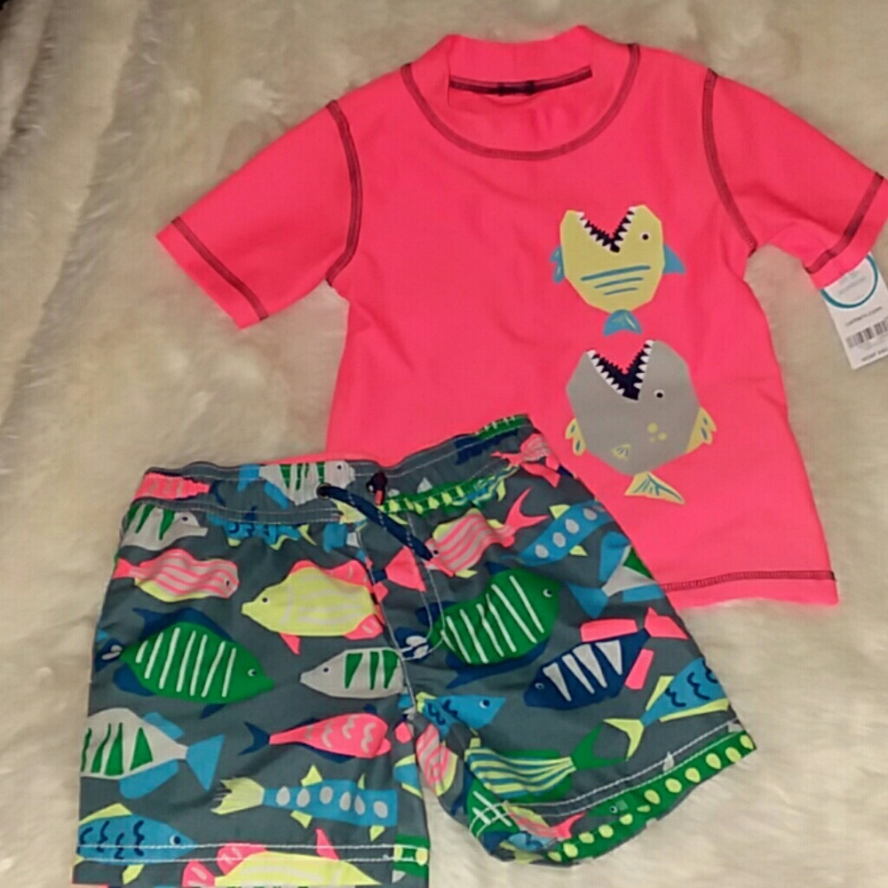 NWT  Boys Carter's 2 Piece Swim Set